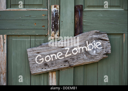 Fort Zombie Sign. Stockfoto