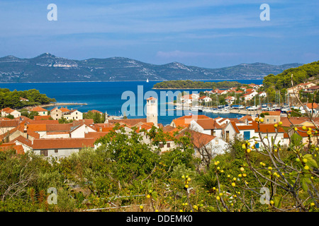 Veli Iz Adria Blick auf die Insel, Insel Iz, Dalmatien, Kroatien Stockfoto