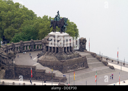 Koblenz, Deutschland, Rhein, Mosel, Rheinland, Rheinland-Pfalz, Stadt Panorama, Deutsches Eck Stockfoto