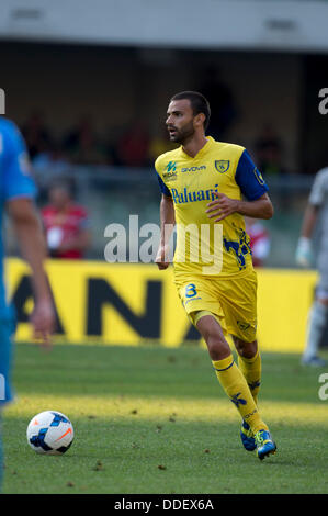 Verona, Italien. 31. August 2013. Ivan Radovanovic (Chievo) Football / Soccer: italienische "Serie A" match zwischen Chievo Verona 2-4 Napoli im Stadio Marc'Antonio Bentegodi in Verona, Italien. © Maurizio Borsari/AFLO/Alamy Live-Nachrichten Stockfoto