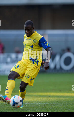 Verona, Italien. 31. August 2013. Boukary Drame (Chievo) Football / Soccer: italienische "Serie A" match zwischen Chievo Verona 2-4 Napoli im Stadio Marc'Antonio Bentegodi in Verona, Italien. © Maurizio Borsari/AFLO/Alamy Live-Nachrichten Stockfoto