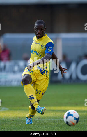 Verona, Italien. 31. August 2013. Boukary Drame (Chievo) Football / Soccer: italienische "Serie A" match zwischen Chievo Verona 2-4 Napoli im Stadio Marc'Antonio Bentegodi in Verona, Italien. © Maurizio Borsari/AFLO/Alamy Live-Nachrichten Stockfoto