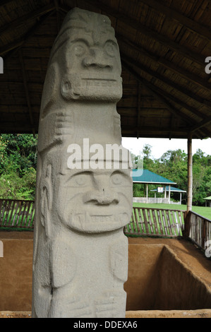 Alto de Las Piedras in ISNOS - archäologischer Park von SAN AGUSTIN. Abteilung Huila.COLOMBIA Stockfoto