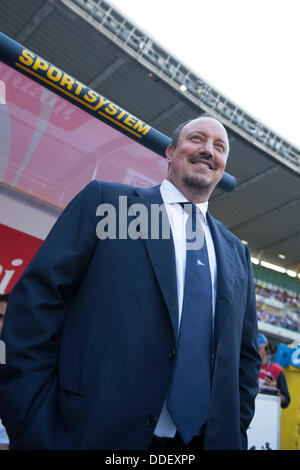 Verona, Italien. 31. August 2013. Rafael Benitez (Napoli) Football / Soccer: italienische "Serie A" match zwischen Chievo Verona 2-4 Napoli im Stadio Marc'Antonio Bentegodi in Verona, Italien. © Maurizio Borsari/AFLO/Alamy Live-Nachrichten Stockfoto