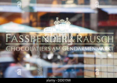 Fassbender und Rausch Schokolade Hersteller Schaufenster, Berlin, Deutschland Stockfoto