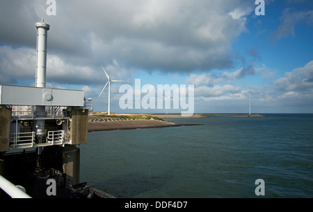 Sperrwerks, Pijlerdam, ein Teil des Deltas arbeitet, Zeeland, Niederlande Stockfoto