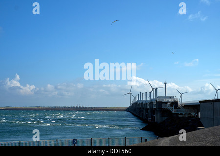 Sperrwerks, Pijlerdam, ein Teil des Deltas arbeitet, Zeeland, Niederlande Stockfoto