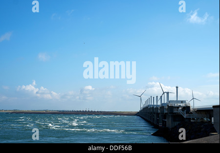 Sperrwerks, Pijlerdam, ein Teil des Deltas arbeitet, Zeeland, Niederlande Stockfoto