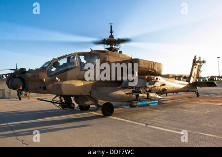 Israelische Luftwaffe (IAF) Apache AH-64A (Petén) Hubschrauber Stockfoto