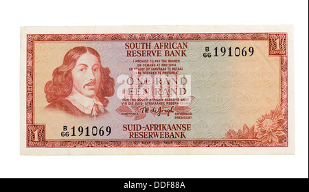 South African ein Rand banknote Stockfoto