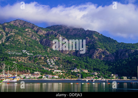 Turunc Bucht, Ägäisches Meer und Berge, Türkei Stockfoto