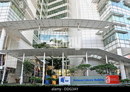 Nationalen Bibliotheksgebäude Victoria Street Singapur Stockfoto