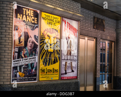 Broadway Show Poster, Shubert Alley, Times Square, New York Stockfoto