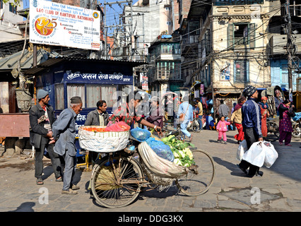 Straßenszene in Kathmandu-Nepal Stockfoto
