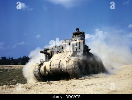 AMERIKANISCHE M3 MEDIUM TANK bei einer Schulungseinrichtung der US-Armee in Fort Knox 1942 Stockfoto