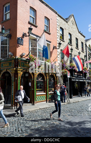 Die Kais Bar in der Temple Bar von Dublin. Stockfoto