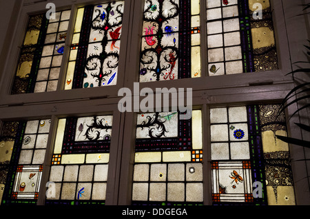 Bewleys Café Glasfenster des irischen Glasmalerei Künstlers Harry Clarke (1889-1931), der sie 1927 abgeschlossen Stockfoto