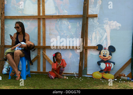 Mongolei, Provinz Arkhangai, Naadam-fest, Fotograf Landschaft Stockfoto