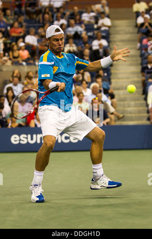 Lleyton Hewitt (AUS) im Wettbewerb um die 2013 US Open Tennis Championships. Stockfoto