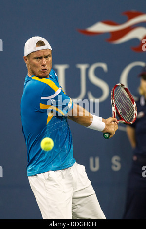 Lleyton Hewitt (AUS) im Wettbewerb um die 2013 US Open Tennis Championships. Stockfoto