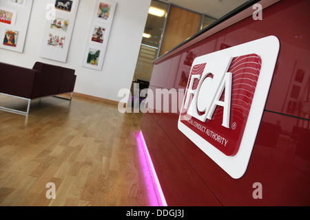 Büros der FCA, Financial Conduct Authority in Canary Wharf, London (ehemals FSA). Stockfoto