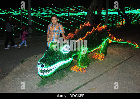 Alumbrado 2013 - Cristmas Beleuchtung in MEDELLIN. Abteilung von Antioquia. Kolumbien Stockfoto