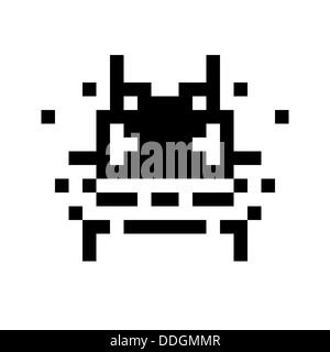 einfache Monster Pixel Gesicht Stockfoto