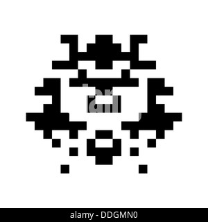 einfache Monster Pixel Gesicht Stockfoto