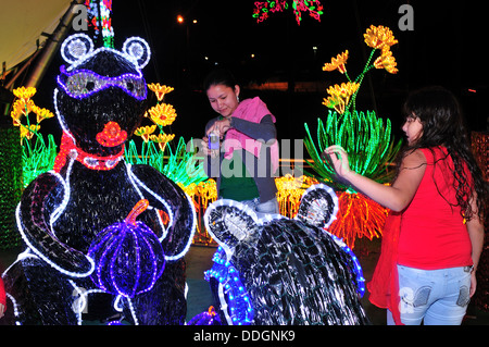 Alumbrado 2013 - Cristmas Beleuchtung in MEDELLIN. Abteilung von Antioquia. Kolumbien Stockfoto