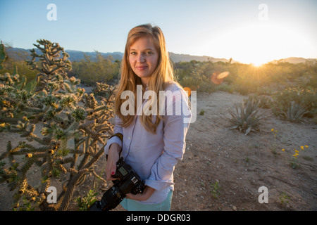 Tucson AZ-Fotograf In Wüste Stockfoto