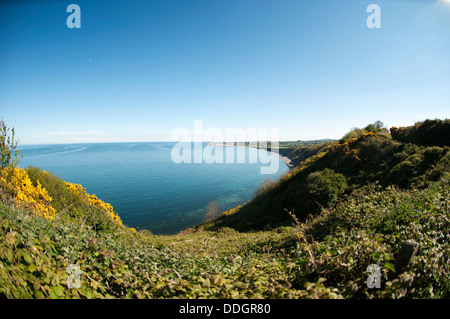 Greystones (Irisch: Na Clocha Liatha) ist eine Stadt und am Meer Seebad im County Wicklow, Ireland. Stockfoto