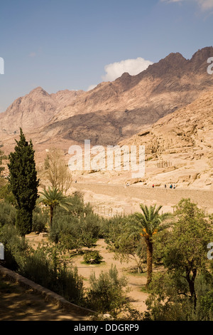 Blick vom Kloster der Heiligen Katharina, Sinai-Halbinsel, Ägypten. Stockfoto