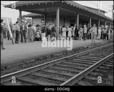 Woodland, Kalifornien. Familien der japanischen Vorfahren stammen die Ranches heute Morgen und... 537898 Stockfoto