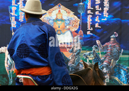 Mongolei, Provinz Arkhangai, Naadam-fest, Fotograf Landschaft Stockfoto