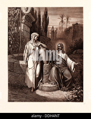 JESUS UND DIE FRAU AUS SAMARIA, VON GUSTAVE DORE Stockfoto