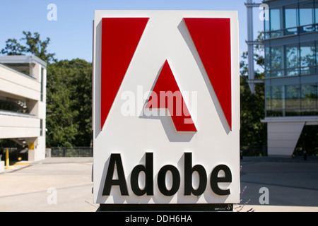 Ein Bürogebäude von Adobe Systems besetzt. Stockfoto