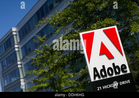 Ein Bürogebäude von Adobe Systems besetzt. Stockfoto