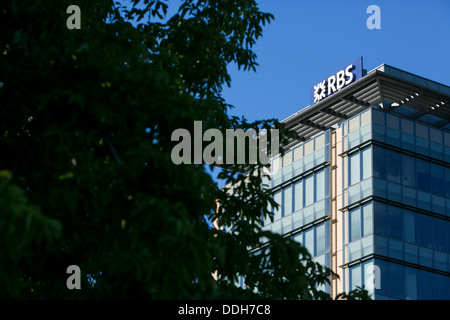 Ein Bürogebäude von Royal Bank of Scotland (RBS) besetzt. Stockfoto