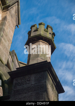 Spitze einer St.-Peters-Kirche in Belper, Derbyshire. Stockfoto