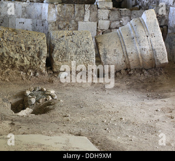 archäologische Stätte von Soli, Soli, Karovostasi, Nord-Zypern, bleibt der Basilika Stockfoto