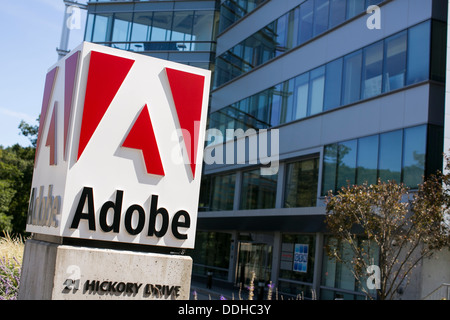 Ein Bürogebäude von Adobe Systems besetzt. Stockfoto