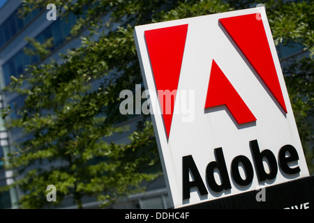 Ein Bürogebäude von Adobe Systems besetzt. Stockfoto