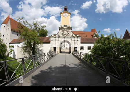 Deutschland: Das Hauptportal des neuen Schlosses in Ingolstadt Stockfoto