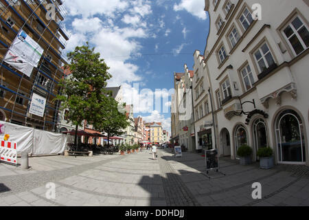 Deutschland: Fußgängerzone in der Innenstadt von Ingolstadt Stockfoto
