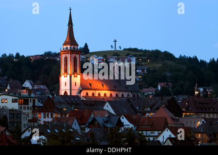 Neustädter Münster, St James Münster oder Pfarrkirche St. Jakob, spätgotische, in der Dämmerung Stockfoto