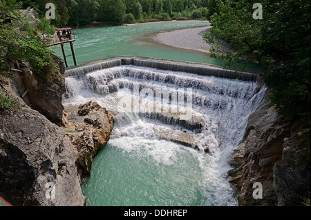 Falls Lech, Lech-Fluss Stockfoto