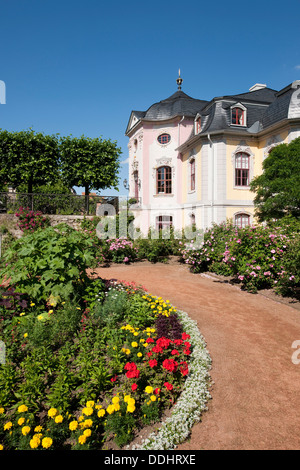 Rokokoschloss Schloss und Gärten, Dornburger Schloesser Schlösser Stockfoto