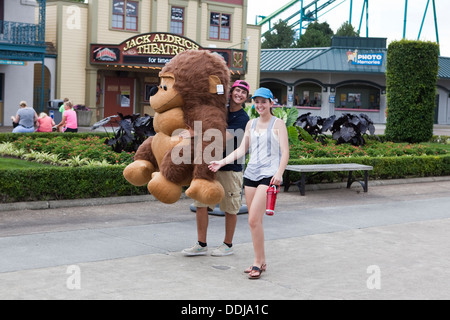 Cedar Point Vergnügungspark ist in Sandusky, Ohio abgebildet. Stockfoto