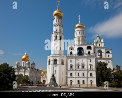 Еру Iwan der große Glockenturm, Kathedrale des Erzengels, die Zarenglocke des Moskauer Kreml, Russland. Stockfoto