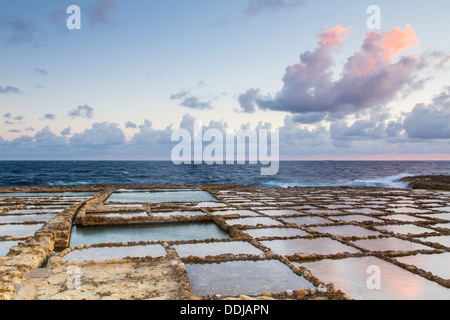 Salinen in Insel Gozo, Malta. Stockfoto